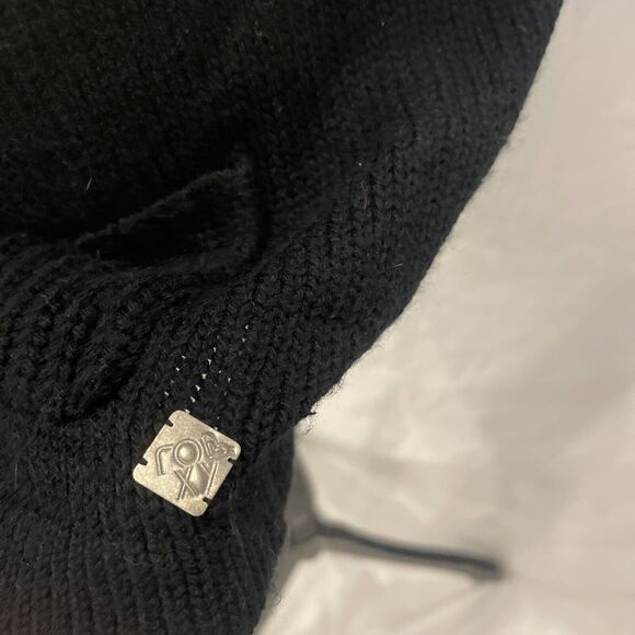 Roxy Knit Top Vintage Y2K Tunic 2000s Retro OC Surfer Girl Cardigan SZ L Black - Picture 6 of 9